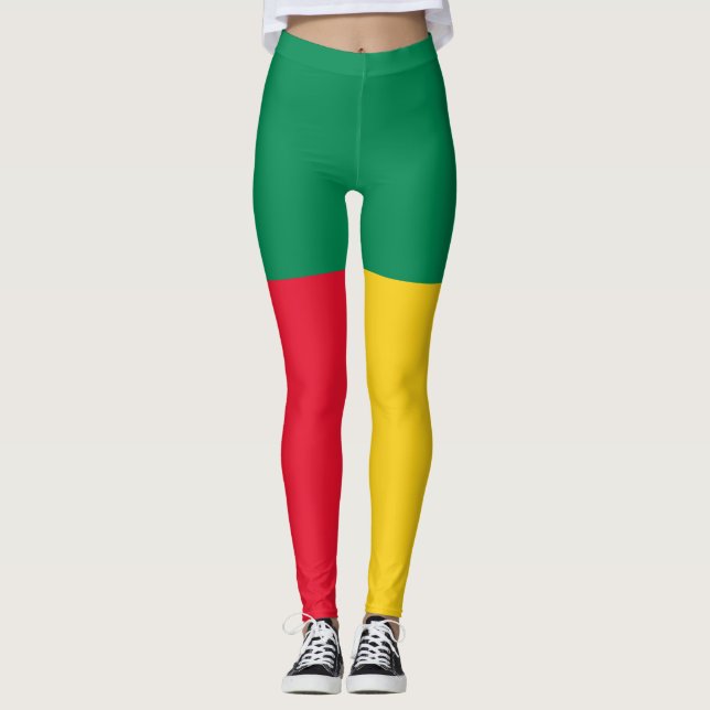 Leggings Drapeau du Bénin patriotique (Devant)