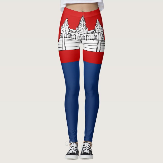 Leggings Drapeau du Cambodge Cool (Devant)
