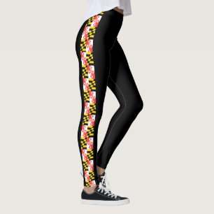 Leggings Drapeau du Maryland emballant le pantalon de yoga