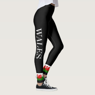 Leggings Drapeau du Pays de Galles Gallois Baner Cymru