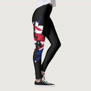 Leggings Drapeau du Royaume-Uni motif Rouge Bleu Blanc Unio