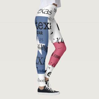 Leggings Drapeau du Texas avec la conception des textes