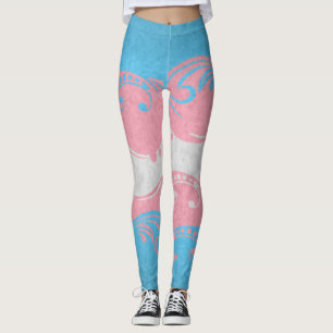 Leggings Drapeau fantaisiste et tordu de la Fierté transgen