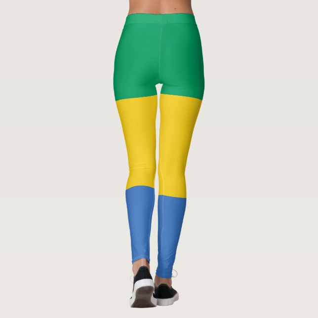 Leggings Drapeau gabonais (Gabon) (Dos)