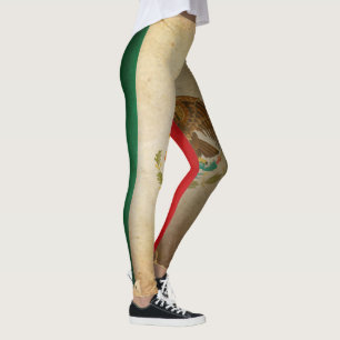Leggings Drapeau Grunge du Mexique