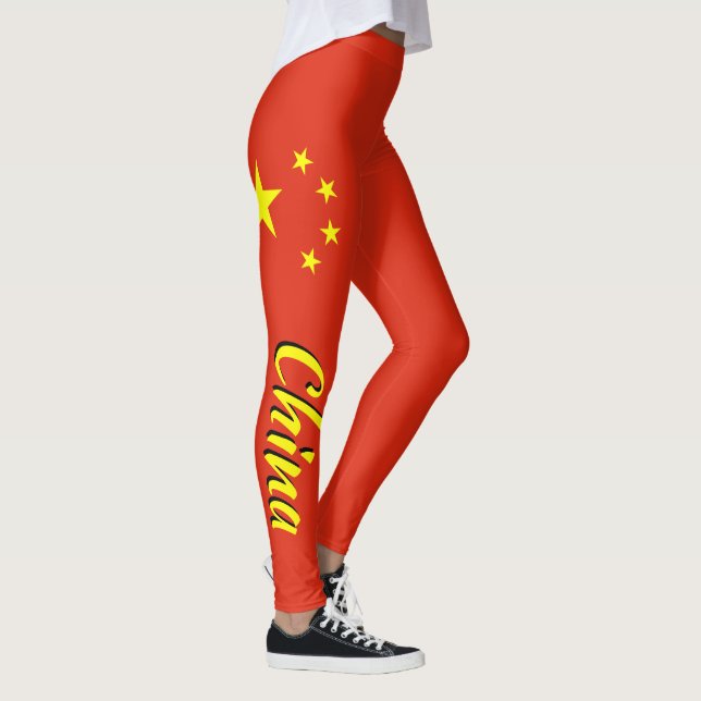 Leggings Drapeau impressionnant de Chinois de la Chine (Droite)