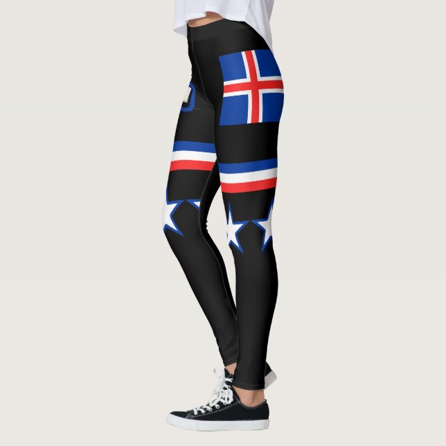 Leggings Drapeau Islande (Gauche)