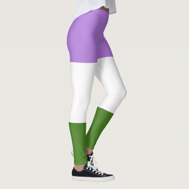 Leggings Drapeau LGBTQ Genderqueer Pride (Droite)