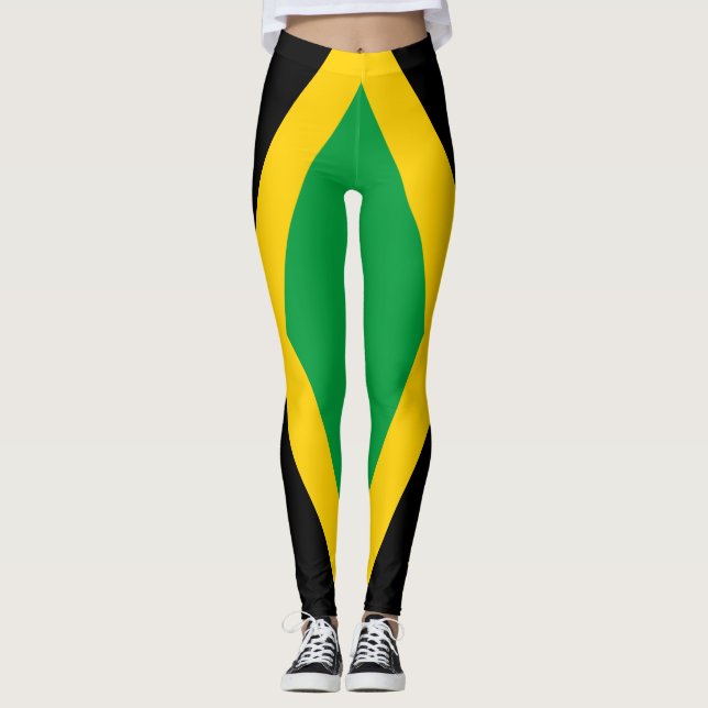 Leggings Drapeau national de Jamaïque patriotique  (Devant)