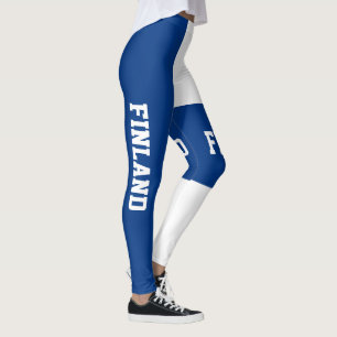 Leggings Drapeau national de la Finlande Personnaliser