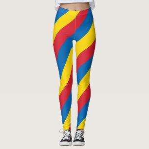 Leggings Drapeau national de Mongolie Couleurs diagonales t