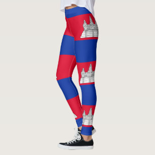 Leggings Drapeau patriotique cambodgien