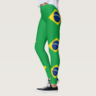 Leggings Drapeau patriotique du Brésil