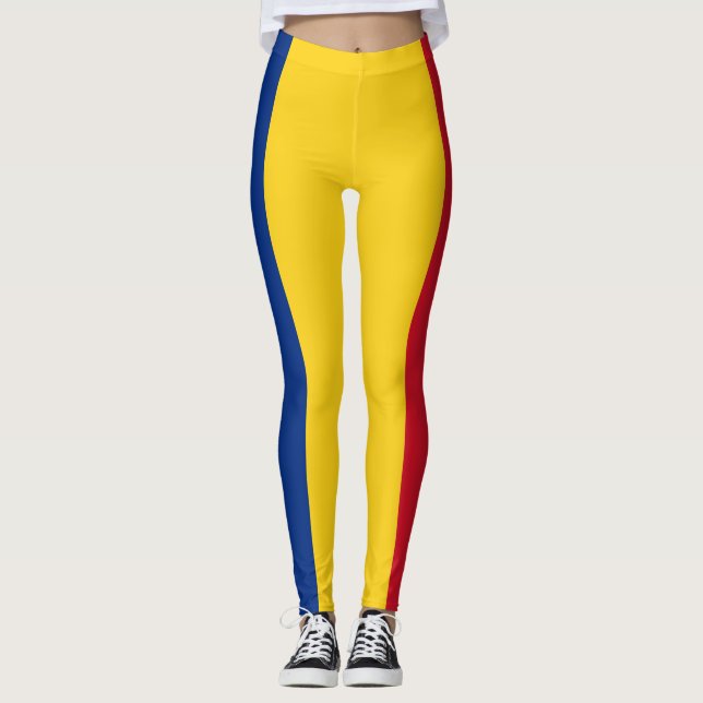 Leggings Drapeau roumain (Roumanie) (Devant)