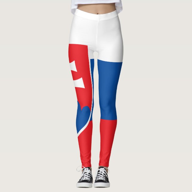 Leggings Drapeau Slovaquie (Devant)