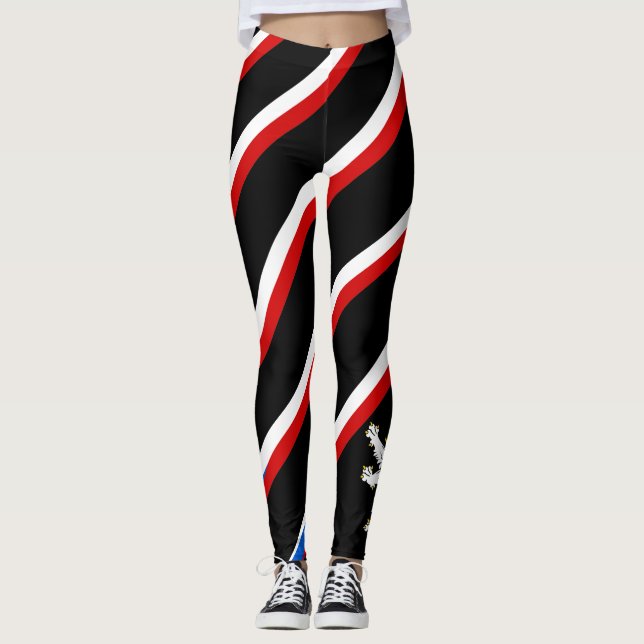 Leggings Drapeau tchèque de rayures (Devant)