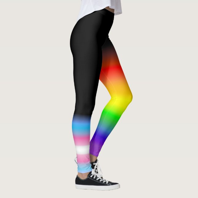 Leggings Drapeaux asymétriques de fierté d'arc-en-ciel de (Droite)