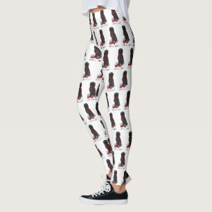 Leggings Drôle Allons-y ! Promener un Affenpinscher (Noir N