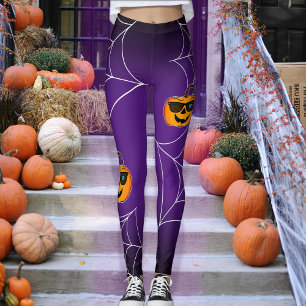 Leggings Drôle Citrouille Éffrayant voyantS