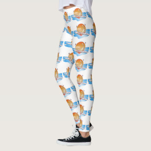 Leggings Drôle crâne simple ramer
