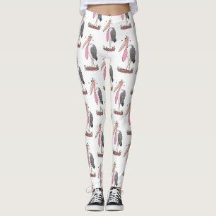 Leggings Drôle dessin animé de cigogne en marabou