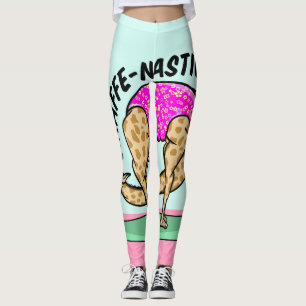 Leggings Drôle dessin animé yoga gymnastique girafe
