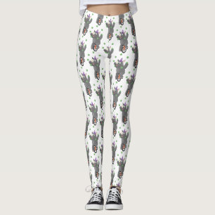 Leggings Drôle rhinocéros mignon jonglant sur monocycle