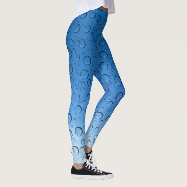 Leggings Droplets d'eau bleue (Droite)