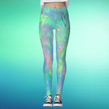 Leggings du coeur Opal Bleu