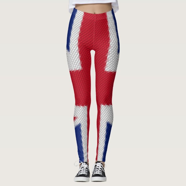 Leggings du drapeau tissé Union Jack (Devant)