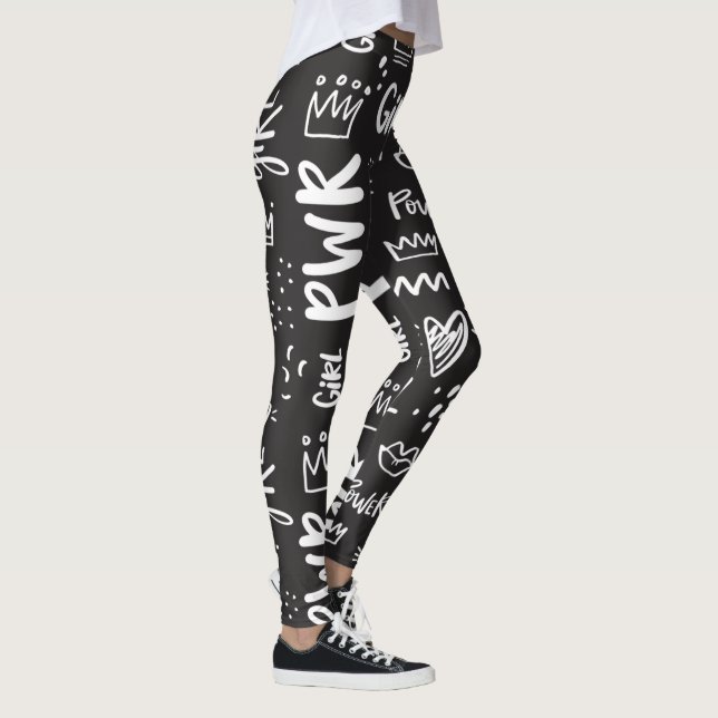 Leggings du Festival noir et blanc (Droite)
