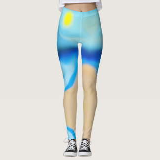 Leggings du paysage de plage