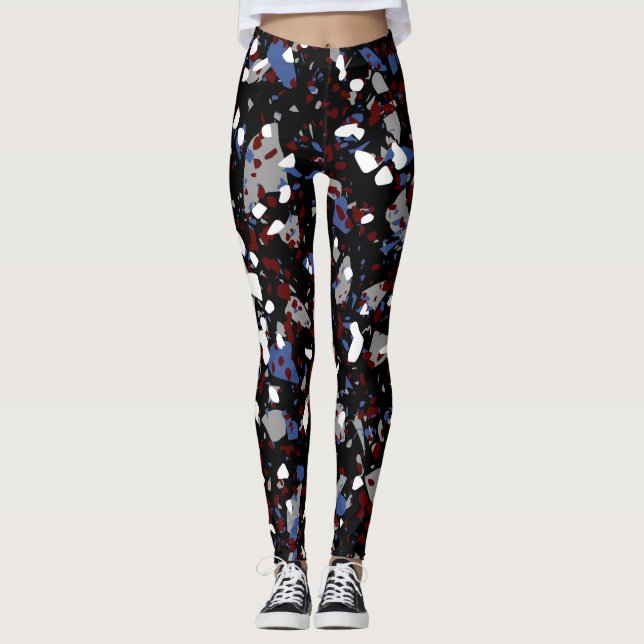 Leggings du Terrazzo noir (Devant)