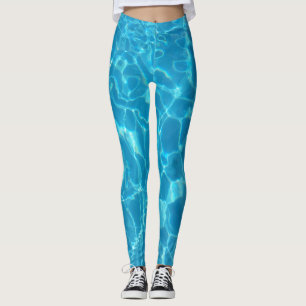 Leggings Eau de piscine bleu ciel cristallin