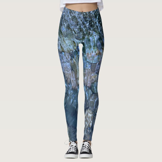 Leggings Eau de ruissellement, ruisseau, vapeur, Pierres so (Devant)