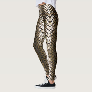 Leggings Échelle de dragon d'or