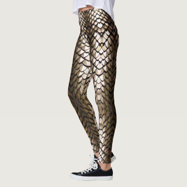 Leggings Échelle de dragon d'or (Gauche)
