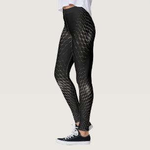 Leggings Échelle de dragon noir