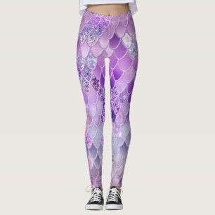 Leggings Échelle de Parties scintillant de sirène d'été #14