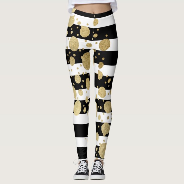 Leggings Éclaboussure de peinture d'or de Faux sur les (Devant)