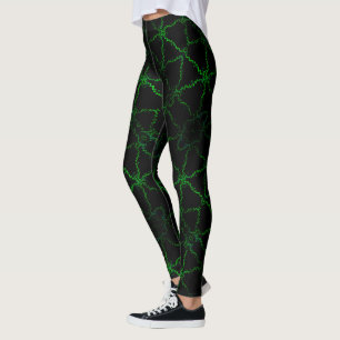 Leggings éclair vert