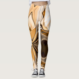Leggings Éclairage crémeux tordu orange à brun