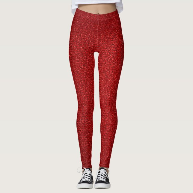 Leggings Éclat de Parties scintillant rouge (Devant)
