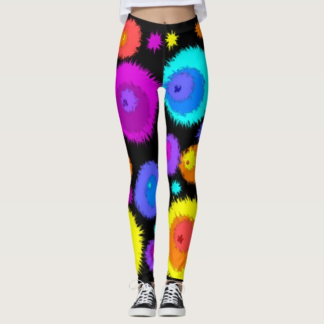 Leggings Éclatement de couleurs (Devant)