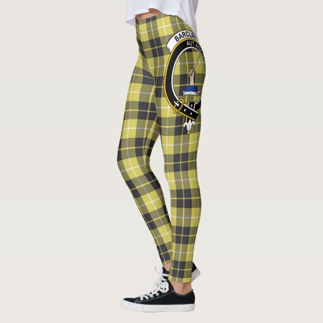 Leggings Ecosse Clan Barclay robe moderne Crest Tartan (Gauche)
