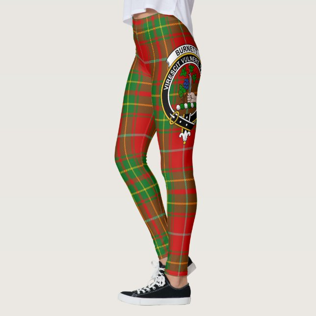 Leggings Ecosse Clan Burnett Ancienne Crest Tartan Femmes (Gauche)
