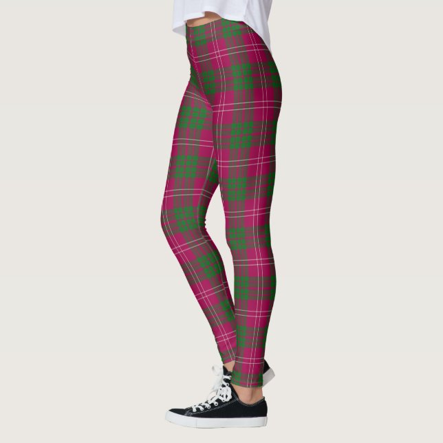 Leggings Ecosse Clan Crawford Moderne Tartan Femmes Leging (Gauche)