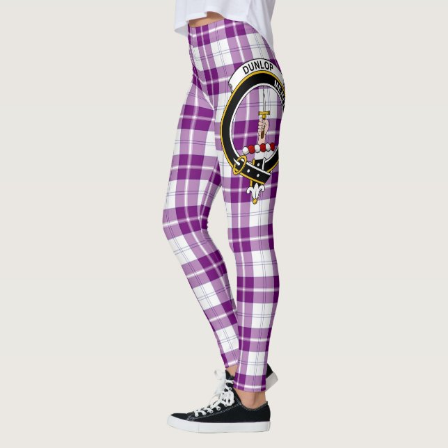 Leggings Ecosse Clan Dunlop robe Crest Tartan Femmes (Gauche)