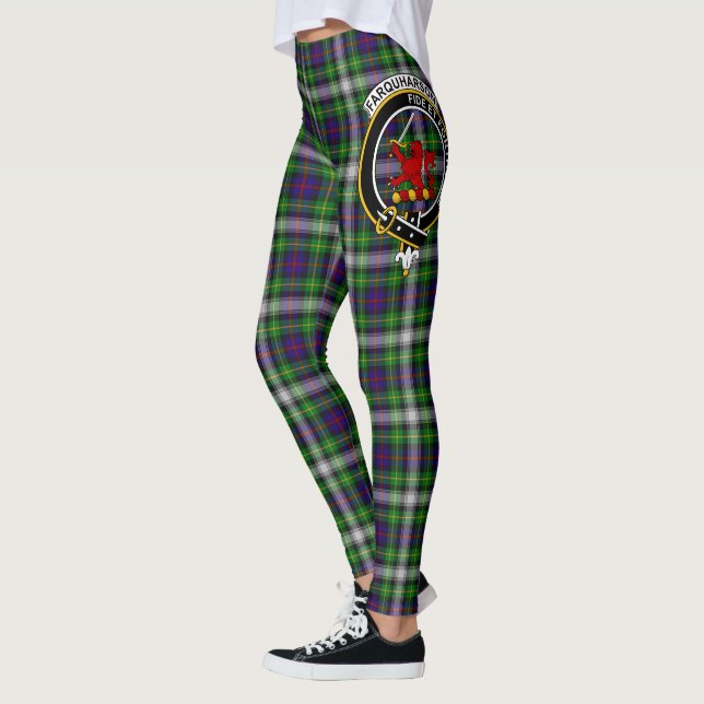Leggings Ecosse Clan Farquharson Crest Tartan Femmes (Gauche)