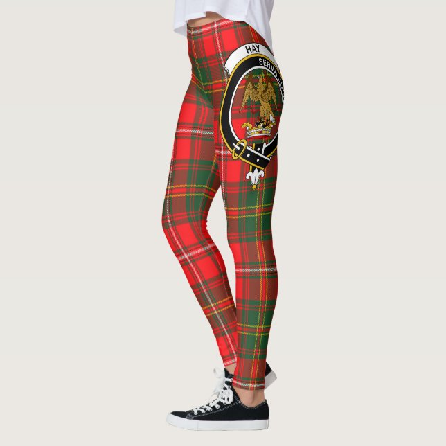 Leggings Ecosse Clan Hay Crest moderne Tartan Femmes (Gauche)
